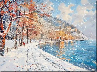 Картина маслом Зимний мотив №13