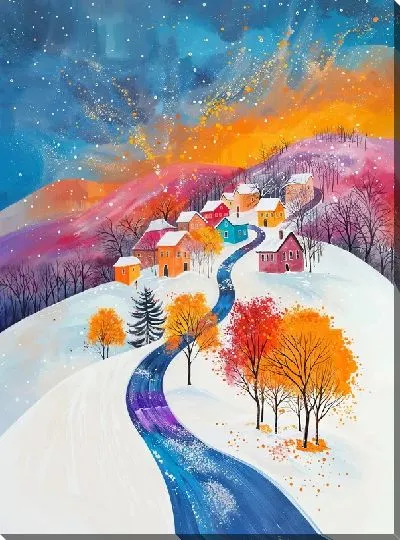 Картина маслом Зимний мотив №18