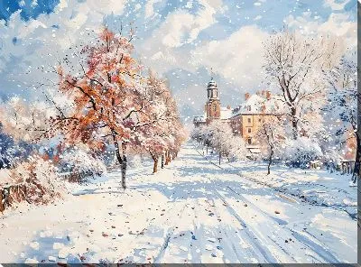 Картина маслом Зимний мотив №21