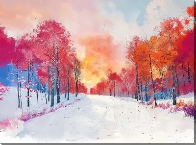 Картина маслом Зимний мотив №23