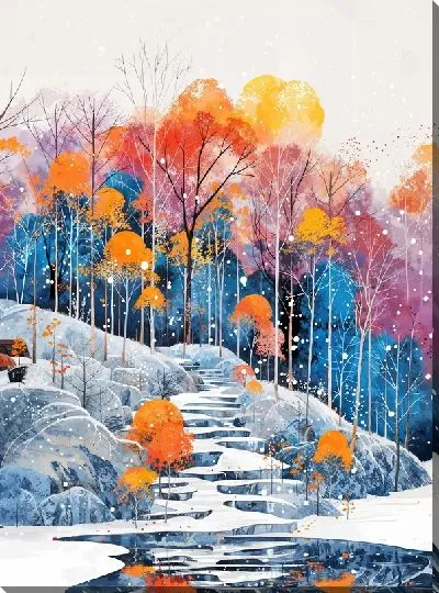 Картина маслом Зимний мотив №24