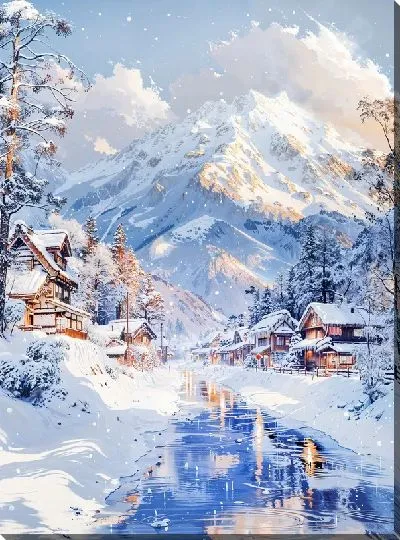 Картина маслом Зимний мотив №25