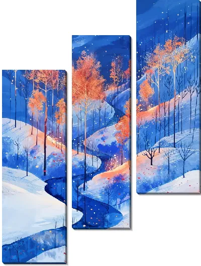 Модульная картина Зимний мотив №28