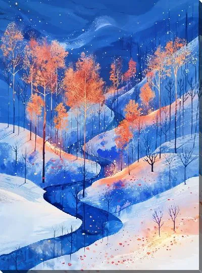 Картина маслом Зимний мотив №28