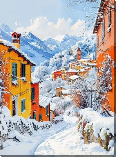 Картина маслом Зимний мотив №29