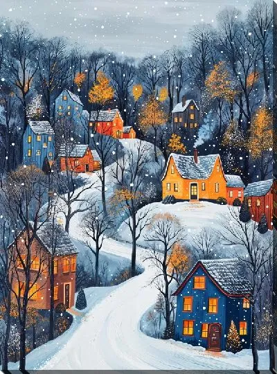 Картина маслом Зимний мотив №40