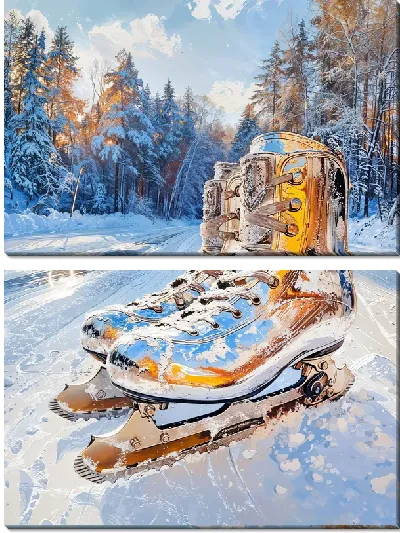 Модульная картина Коньки