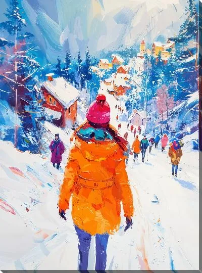 Картина маслом Зимний мотив №46