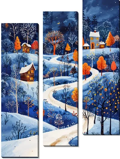 Модульная картина Зимний мотив №47