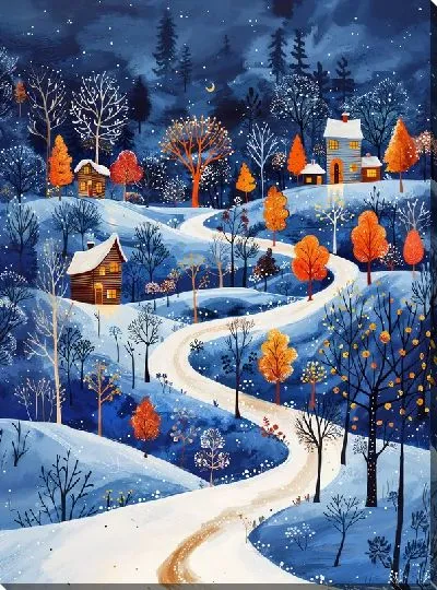 Картина маслом Зимний мотив №47