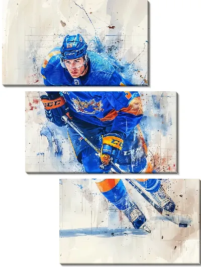 Модульная картина Хоккеист №48