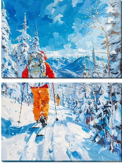 Модульная картина Зимний мотив №53