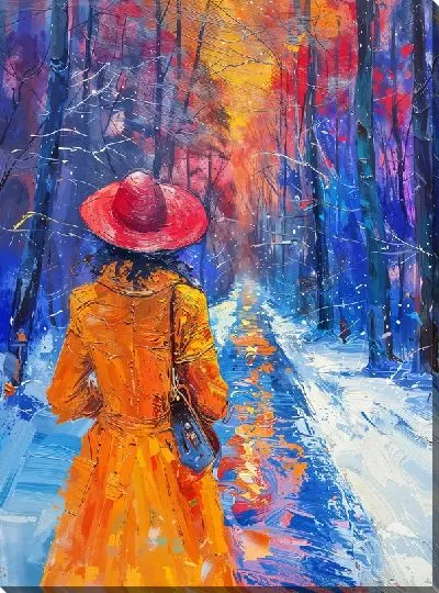 Картина маслом Зимний мотив №54