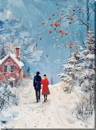 Картина маслом Зимний мотив №56