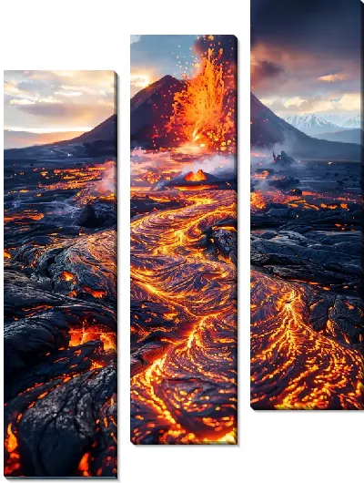 Модульная картина Вулкан №18