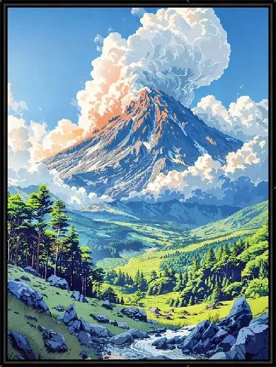 Картина Вулкан №19