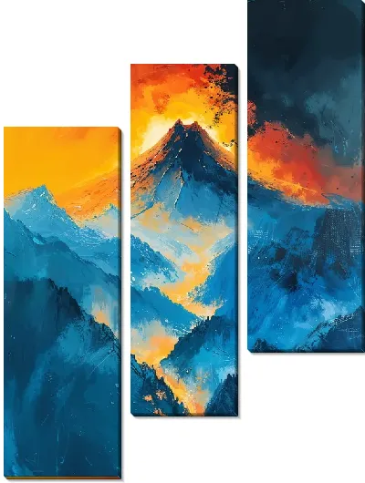 Модульная картина Вулкан №26