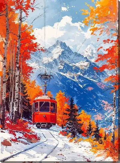 Картина маслом Величественные горы №2