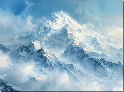 Картина маслом Величественные горы №6