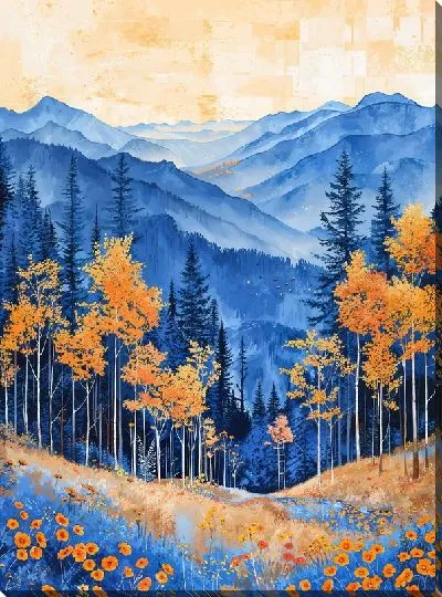 Картина маслом Величественные горы №7