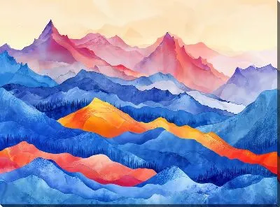 Картина маслом Величественные горы №8