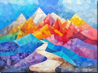 Картина маслом Величественные горы №11