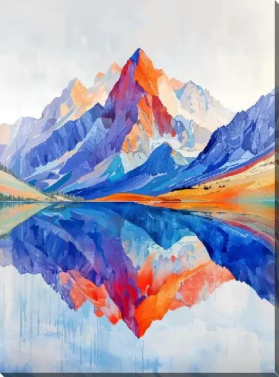 Картина маслом Величественные горы №14
