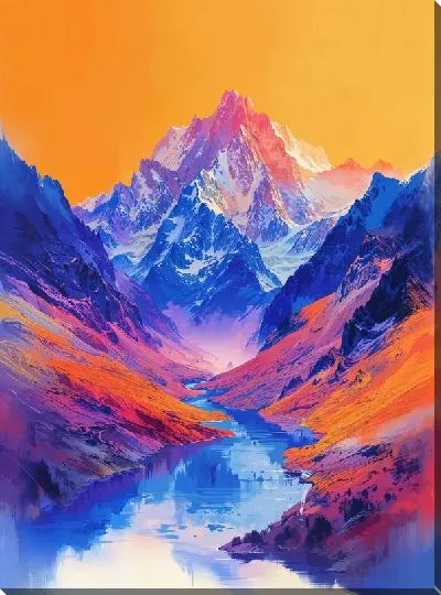Картина маслом Величественные горы №15