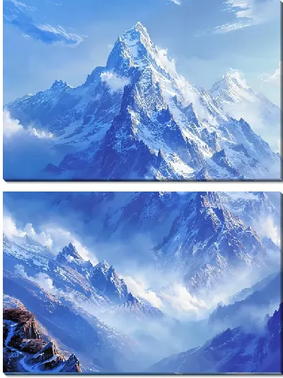 Модульная картина Величественные горы №17