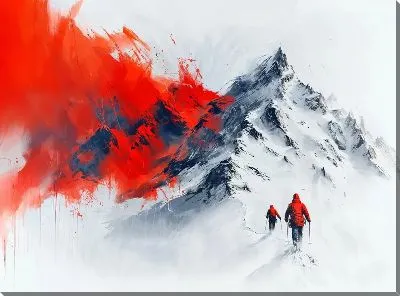 Картина маслом Величественные горы №21