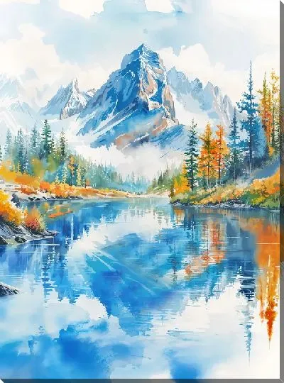 Картина маслом Величественные горы №23