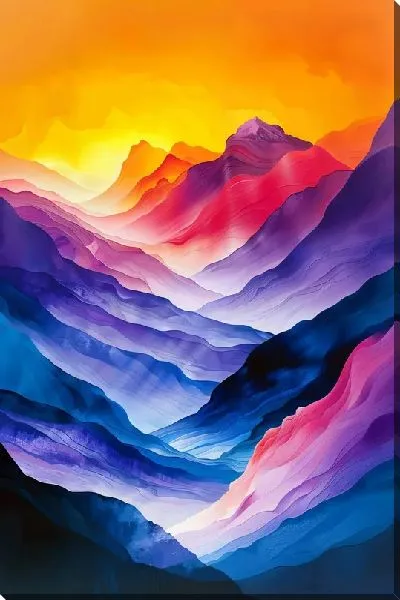 Картина маслом Величественные горы №25