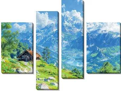 Модульная картина Величественные горы №27