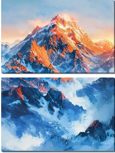Модульная картина Величественные горы №28