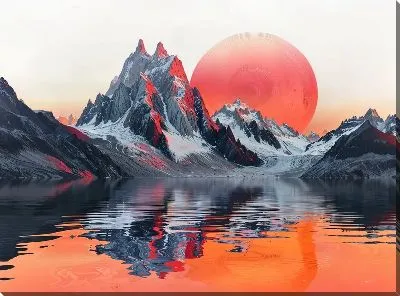 Картина маслом Величественные горы №32