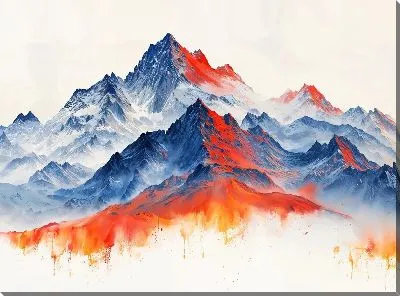 Картина маслом Величественные горы №33