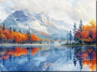 Картина маслом Величественные горы №35