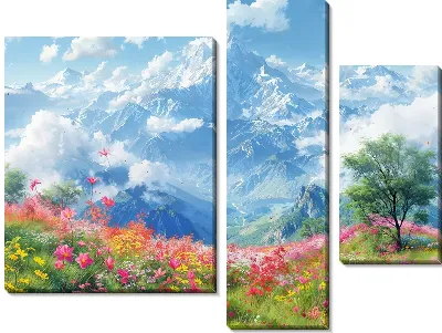 Модульная картина Величественные горы №39