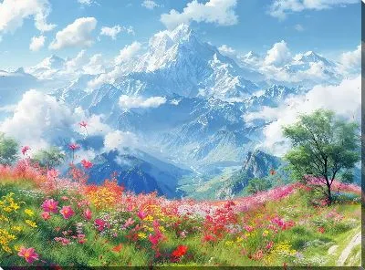 Картина маслом Величественные горы №39