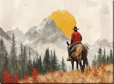 Картина маслом Величественные горы №40