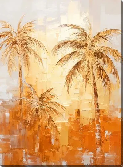 Картина маслом Тропические пальмы №7