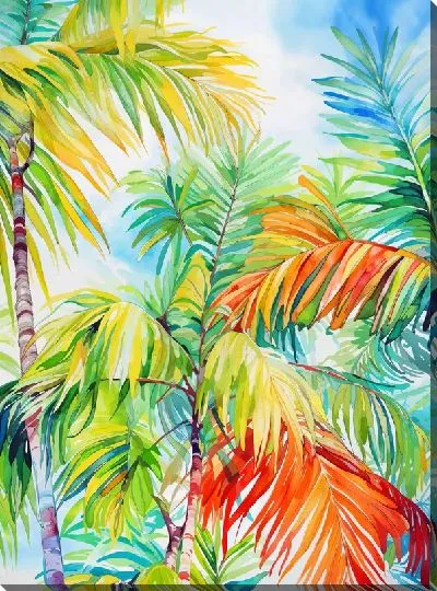 Картина маслом Тропические пальмы №18