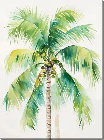 Картина маслом Тропические пальмы №22
