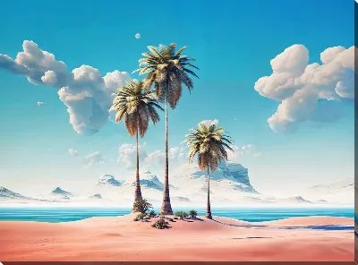 Картина маслом Тропические пальмы №29