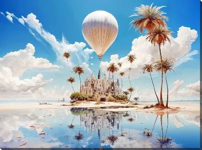 Картина маслом Тропические пальмы №38