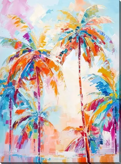 Картина маслом Тропические пальмы №40