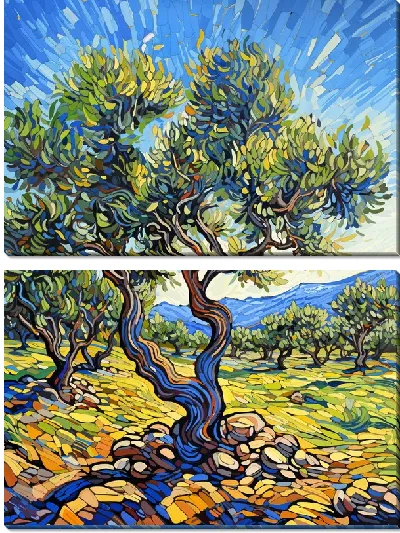 Модульная картина Оливковое дерево №7