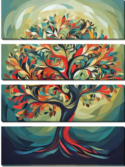 Модульная картина Оливковое дерево №14