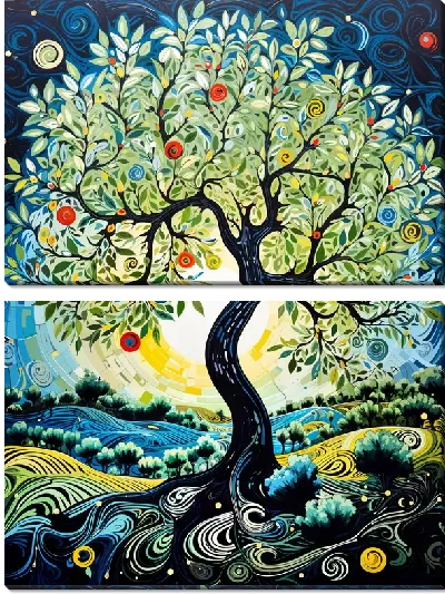 Модульная картина Оливковое дерево №17