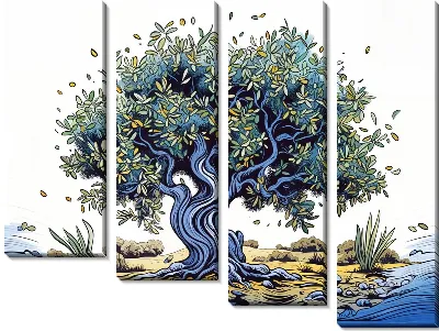 Модульная картина Оливковое дерево №18